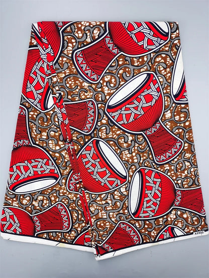 2025 African Wax Fabric - High Quality Cotton Nigerian Ankara Batik Print Material for Sewing & Dresses