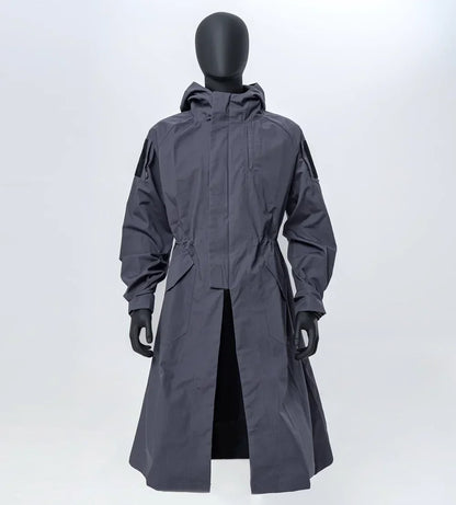 Polyester-Cotton Long Tactical Trench Coat – Hooded Outdoor Hunting & Cosplay Jacket