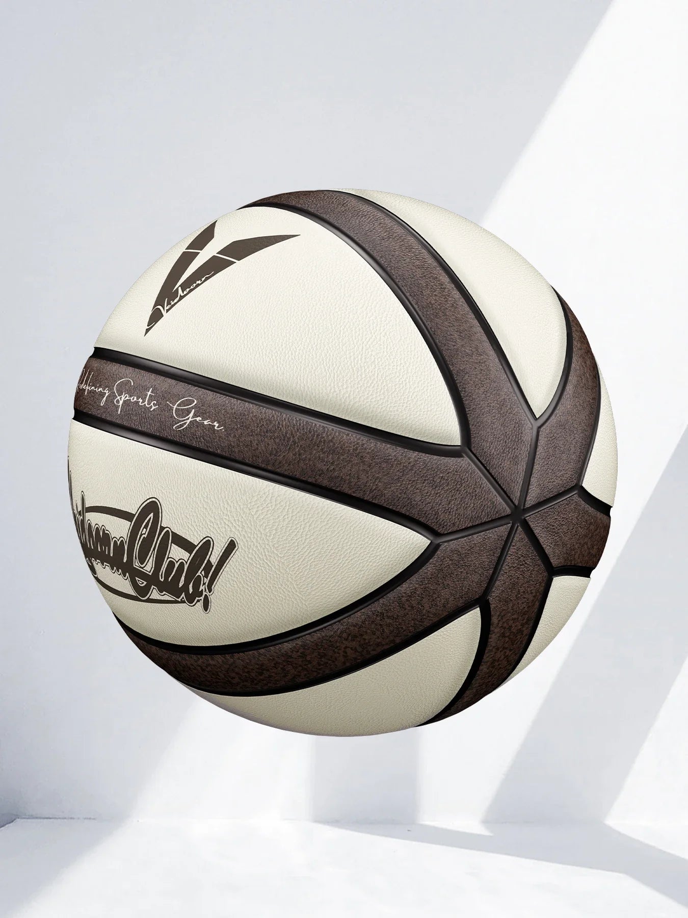 Veidoorn Official Size 7 Basketball — Brown Beige PU, 4-Layer Durable Outdoor Game Ball, Professional Quality