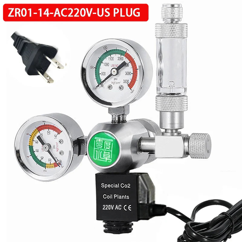 DIY CO2 Regulator for Aquarium – Solenoid Bubble Counter & Pressure Reducing Valve for Fish Tank CO2 Control System
