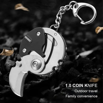 Multifunctional Hexagon Keychain Tool – Mini EDC Screwdriver, Folding Coin Knife & Pocket Gear for Outdoor Use