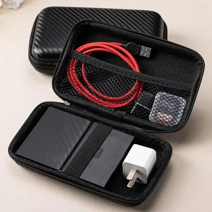 Portable EVA Storage Bag | Zipper Pouch for Mobile Phone Chargers, Hard Disks, U Disks, and Data Cables - Available in 1 or 2pcs