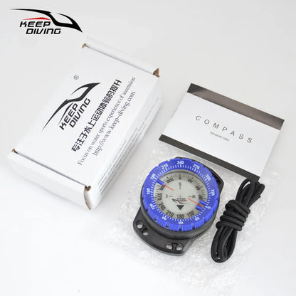 Waterproof Scuba Diving Compass with Strong Magnetic Force: Essential Underwater Direction Watch Accessory with Elastic Rope