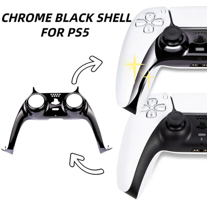 PS5 Glossy Chrome Controller Shell - DIY Replacement Cover for PS5 Slim