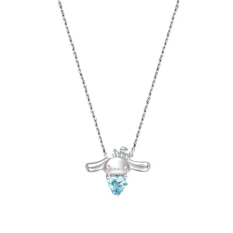 Sanrio Hello Kitty Necklace – Diamond Pendant Clavicle Chain for Girls | Birthday & Holiday Gift