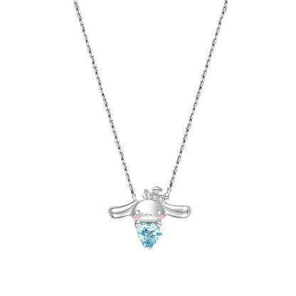 Sanrio Hello Kitty Necklace – Diamond Pendant Clavicle Chain for Girls | Birthday & Holiday Gift