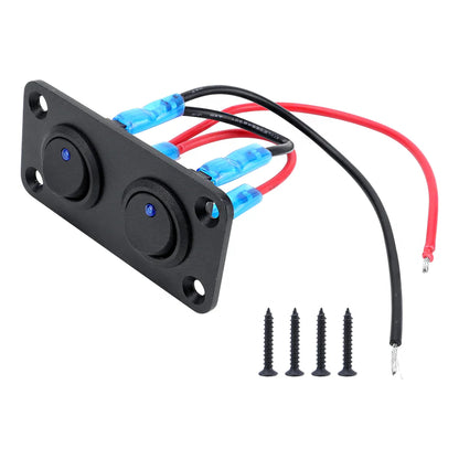 20A Blue Circular Joystick Switch Panel – 3-Pin Waterproof 12V for Cars, Trucks, Boats, RVs, Yachts