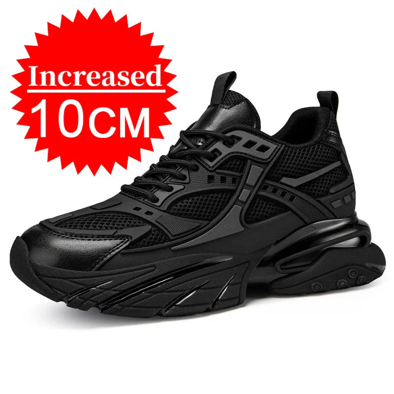 Men’s Mesh Elevator Sneakers – 8CM/10CM Invisible Height Increase Sports Casual Shoes