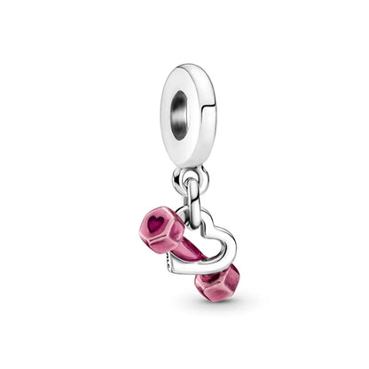 Europe 925 Silver Family Charm Pendant - Boy, Girl, Mom & Sisters Bead for Pandora Bracelet, Sparkling Dangle Jewelry