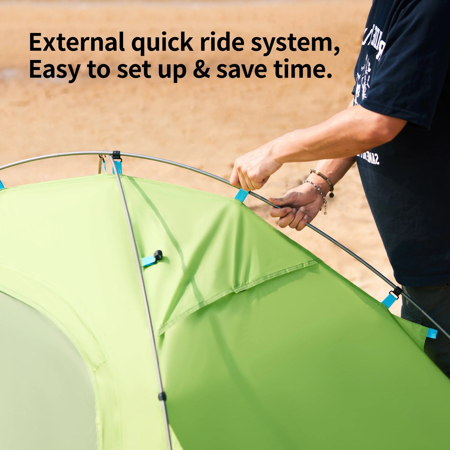 Naturehike 2024 New Camping Tent – Ultralight 2-Person Outdoor Tent, Large Space, Mosquito-Repellent, Quick Set for Beach & Hiking