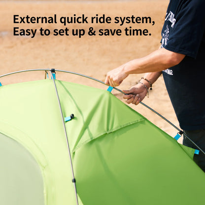 Naturehike 2024 New Camping Tent – Ultralight 2-Person Outdoor Tent, Large Space, Mosquito-Repellent, Quick Set for Beach & Hiking