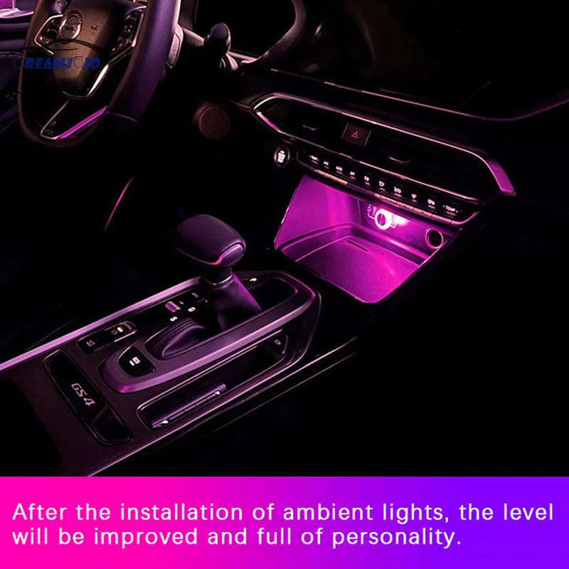 Portable Car USB LED Ambient Light - Mini Decorative Atmosphere Lamp for Auto Interior & Computer Plug-and-Play