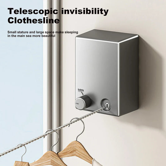 Retractable Stainless Steel Clothesline: Pull-Out Clothes-Drying Machine Rope - Space-Saving Drying Rack for Household