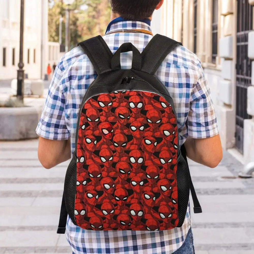 Custom Spider-Man Web Backpack – Water-Resistant School & College Bag for Men and Women