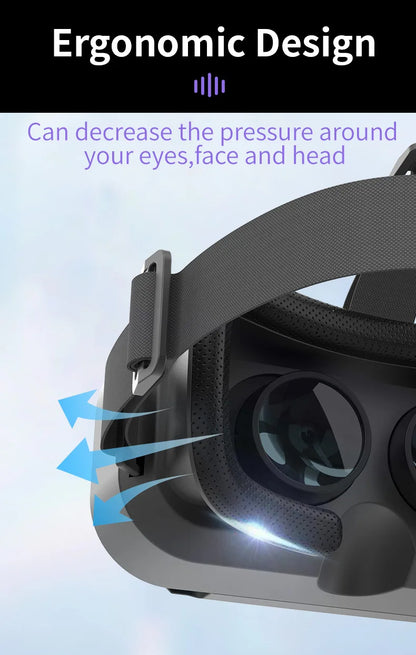 Shinecon 3D VR Headset – Virtual Reality Glasses with Helmet Lenses for Smartphones