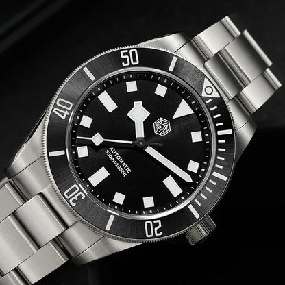 San Martin SN0121T Titanium Diving Watch – NH35 Automatic Movement, Grade 2 Titanium, 120-Click Bezel, 300M Waterproof Wristwatch