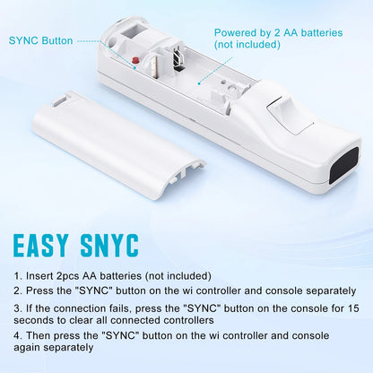 2-in-1 Nintendo Wii Controller Set — Wireless Motion Plus Gamepad with Silicone Case