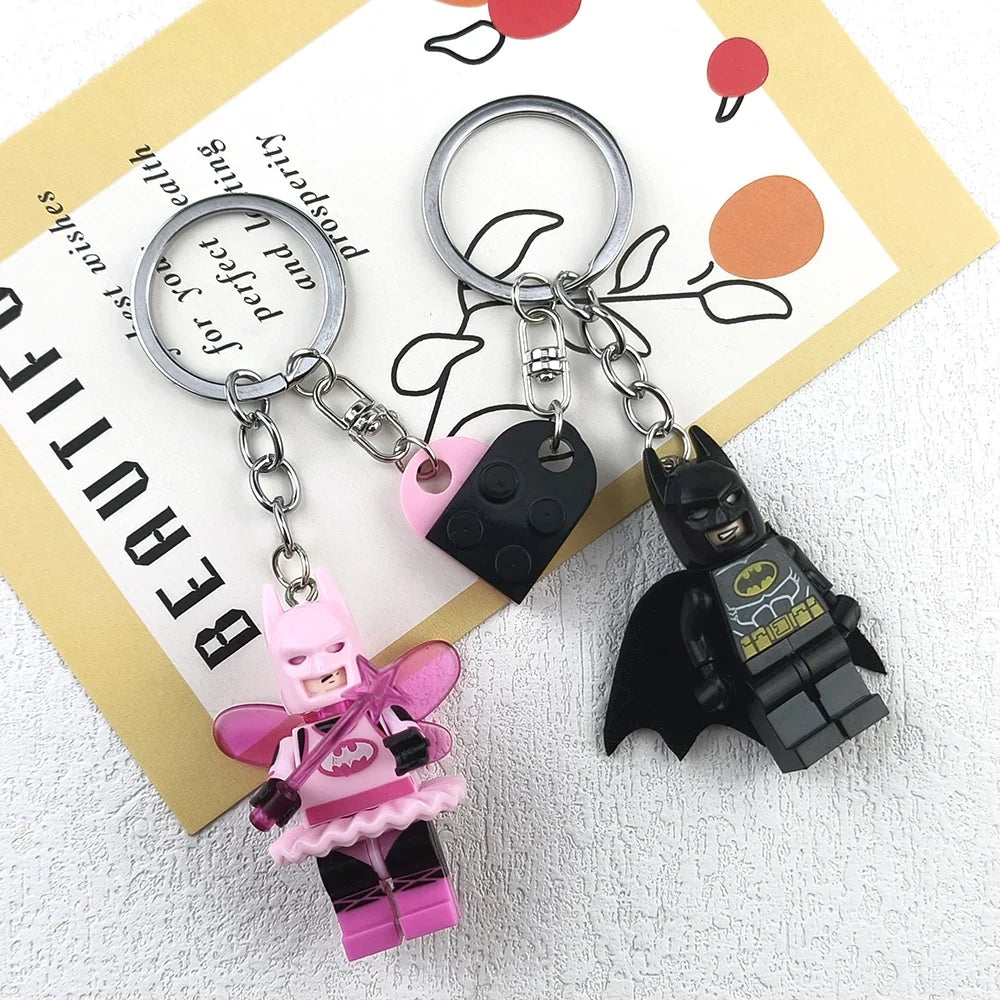 3D Bat Couple Keychain - Handmade Fairy Figure Pendant for Phone, Backpack & Gift Accessories