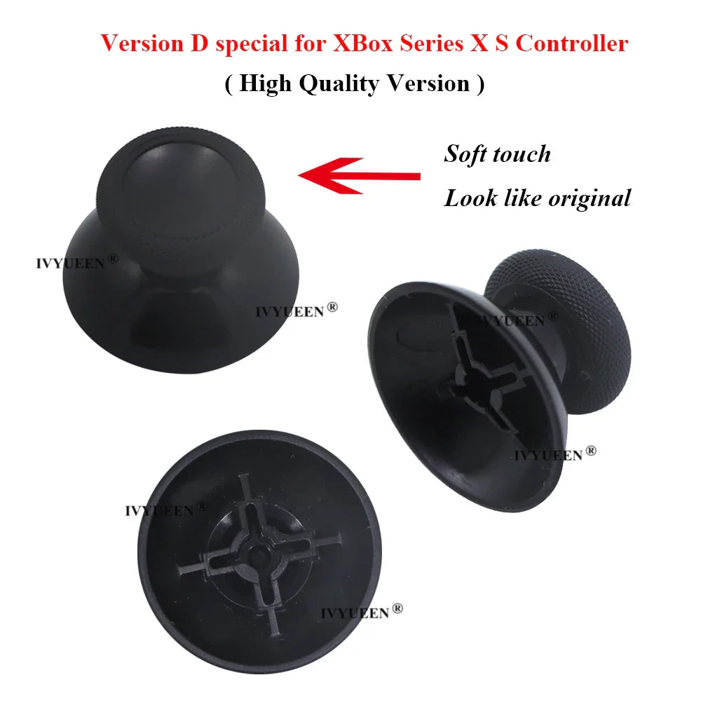 IVYUEEN 100PCS Black Analog Stick Caps – Thumb Grip Covers for PS5, PS4, PS3 & Xbox Controllers