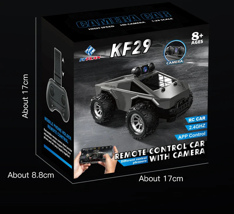 NEW KF29 RC Car with HD Camera – FPV Wireless Remote Control Toy for Photos, Videos & Conversation Gift