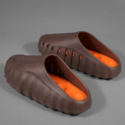 Men’s Outdoor Slide Sandals - Soft Thick Sole Breathable Non-Slip Summer Slippers