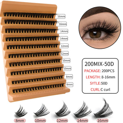 YSDO Premade Volume Fans Eyelash Extensions – 10/14 Rows Natural Mink Individual Cluster Lashes for Makeup