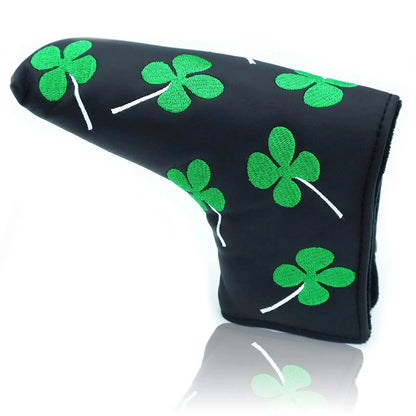 Golf Putter Head Cover – PU Leather Blade Club Protector, Black & White, Universal Fit for Men & Women
