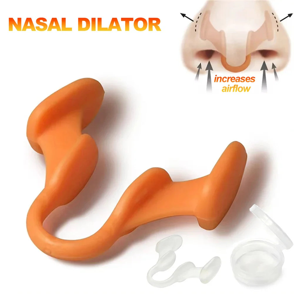 Silicone Nose Clip Anti-Snoring Nasal Dilator – Stop Snore Aid for Better Breathing & Sleep Improvement (1-2 Pcs)