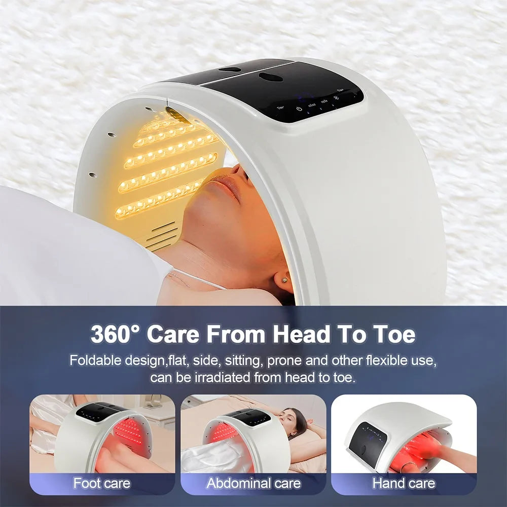 Foreverlily LED Face Mask PDT Machine – 7 Colors Light Photon Skin Rejuvenation, Facial & Body Beauty Spa with Nano Spray Mist