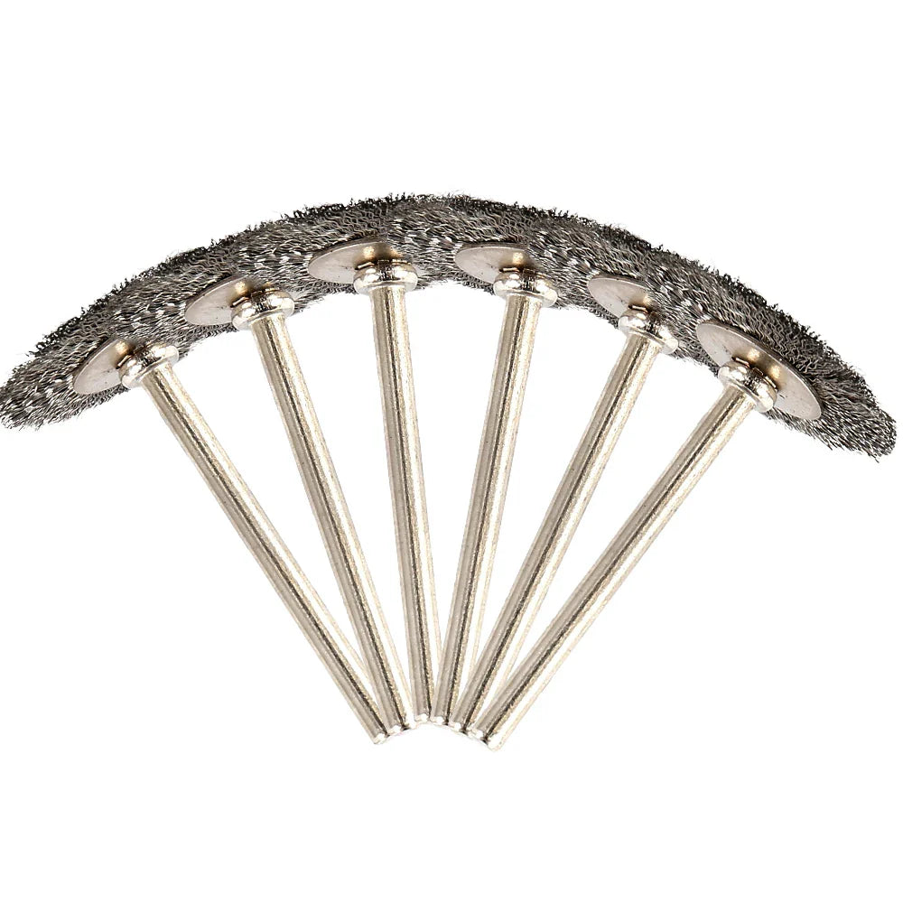 36Pcs Brass and Steel Wire Brushes: Rotary Tools Set for Polishing, Rust Removal, and Metal Cleaning