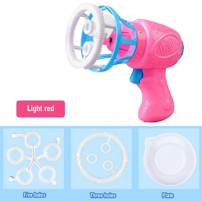 Kids Bubble Gun Toy - Automatic Soap Bubble Blower for Outdoor Play & Parties