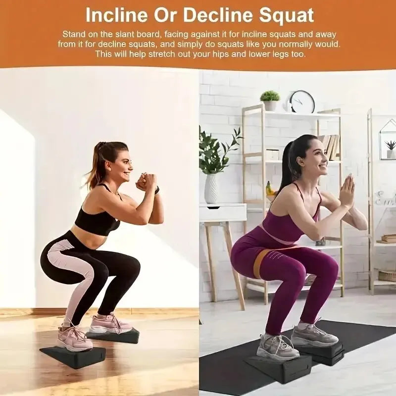 3pcs Yoga Wedge Stretch Slant Boards: Adjustable Bricks for Squat Wedge Blocks - Exercise Gym Fitness Yoga Accessories