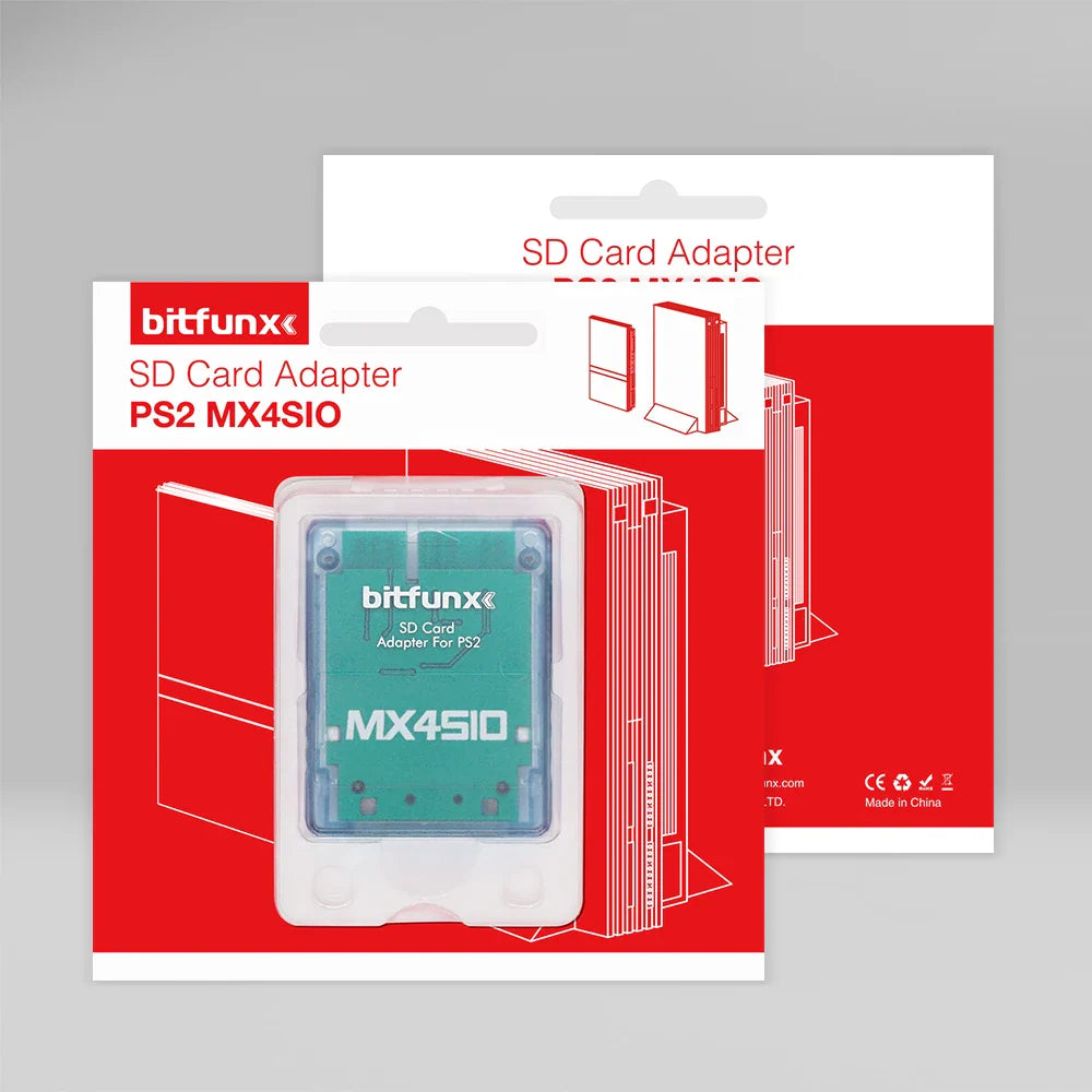Bitfunx MX4SIO SIO2SD Adapter – MicroSD Game Card Reader for PS2 Sony PlayStation 2 Consoles