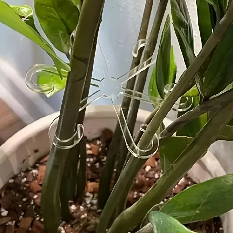 Plant Stem Support Clips – Flower Stem Fixer & Anti-Toppling Hydroponic Branch Rack for Garden