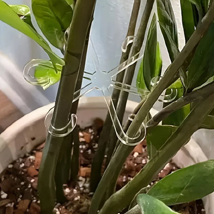 Plant Stem Support Clips – Flower Stem Fixer & Anti-Toppling Hydroponic Branch Rack for Garden