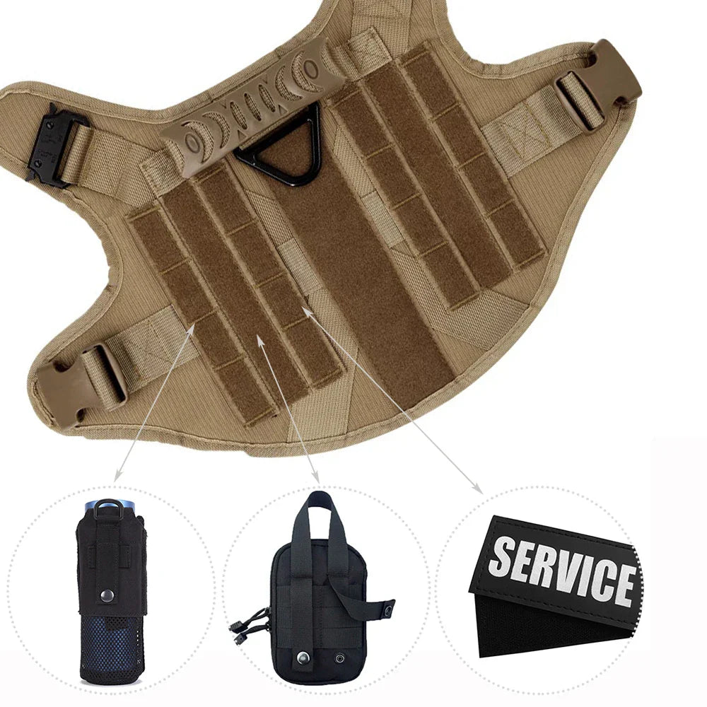 Large Dog Harness & Leash Set — Training & Walking Vest for German Shepherd, Malinois
