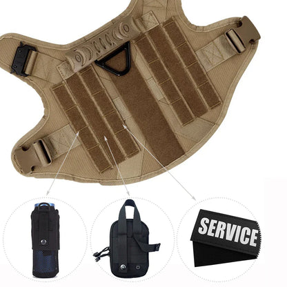 Large Dog Harness & Leash Set — Training & Walking Vest for German Shepherd, Malinois