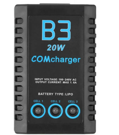 MAX RC B3 20W Pro Compact Balance Charger – 2S 3S 7.4V 11.1V Lithium LiPo Battery Charger