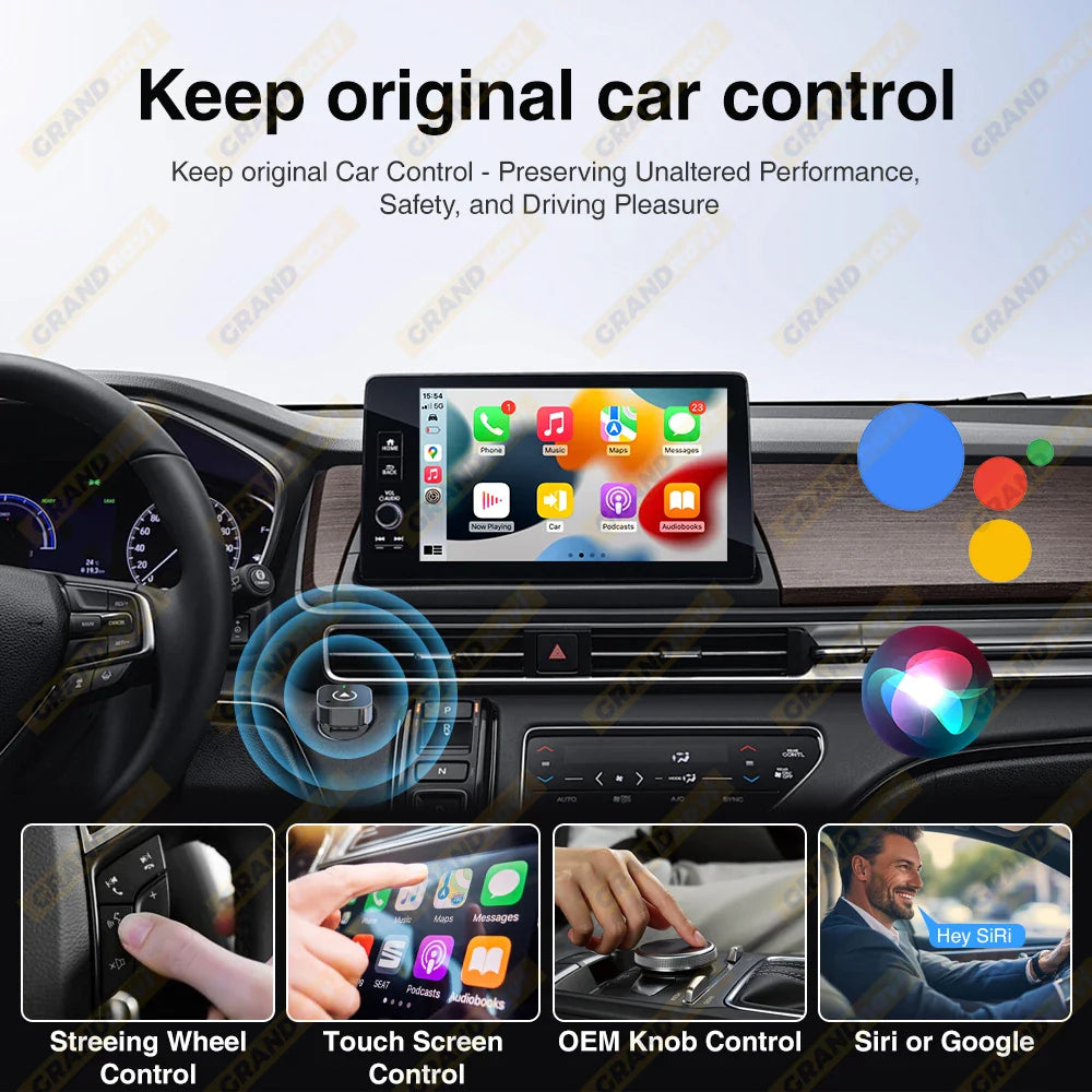 Wireless CarPlay & Android Auto Adapter — USB Smart Mini Box, Plug & Play, Universal for VW, Toyota, Nissan, Honda, Ford, Benz
