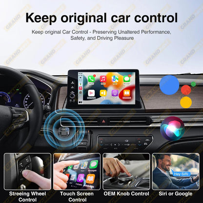 2-in-1 Wired to Wireless CarPlay & Android Auto Adapter — USB Plug & Play with Bluetooth for OEM Car Stereo