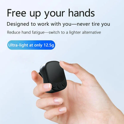 Mouse Ring Remote Control with Touchpad – Smart Automatic Screen Clicker & Scrolling Ring Device for Continuous Clicking & Control