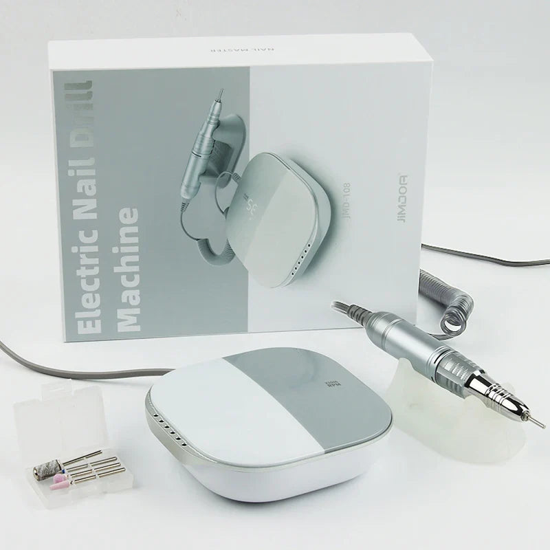 High-Quality Electric Nail Drill Machine 35,000 RPM – HD Display, Metal Manicure Pen, Professional Nail Lathe & Sander