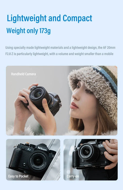 Viltrox AF 20mm F2.8 Full Frame Lens – Ultra Wide-Angle Fisheye for Sony E ZVE10, A7, A7II, A7III, Nikon Z30, Z50
