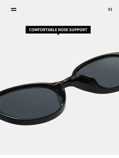 Retro Small Oval Sunglasses for Women & Men – Rivet Detail Luxury UV400 Fashion Eyewear Brand Oculus Gafas