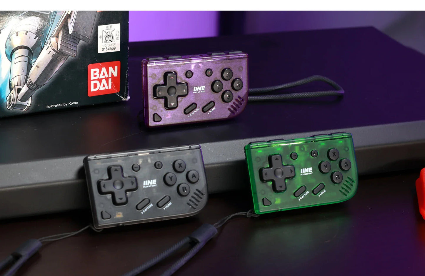 IINE Mini Retro Ananke Controller – Turbo Function, Interchangeable Joystick & D-Pad, Multi-Platform Support, ZL & ZR Buttons