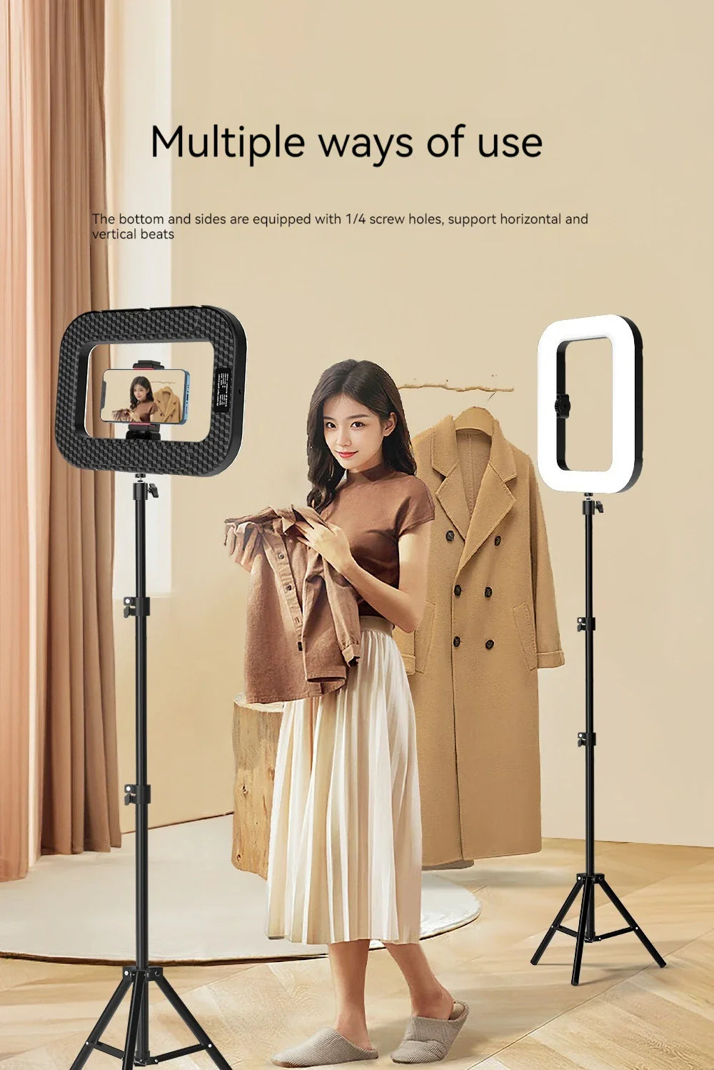 New Handheld Ring LED Light – Rechargeable Portable Fill Light for Mobile Phone, Live Broadcast, Photography, and Selfies
