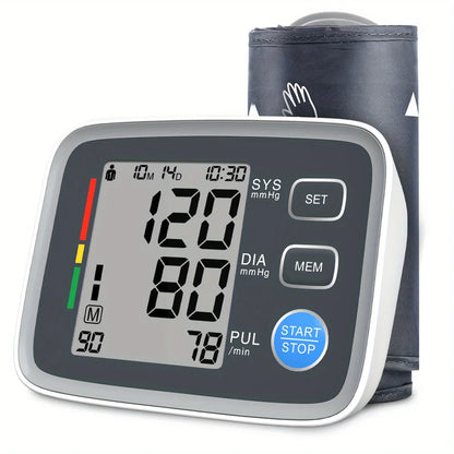 Adjustable Cuff Automatic Upper Arm Blood Pressure Monitor – Household Digital Electronic Sphygmomanometer