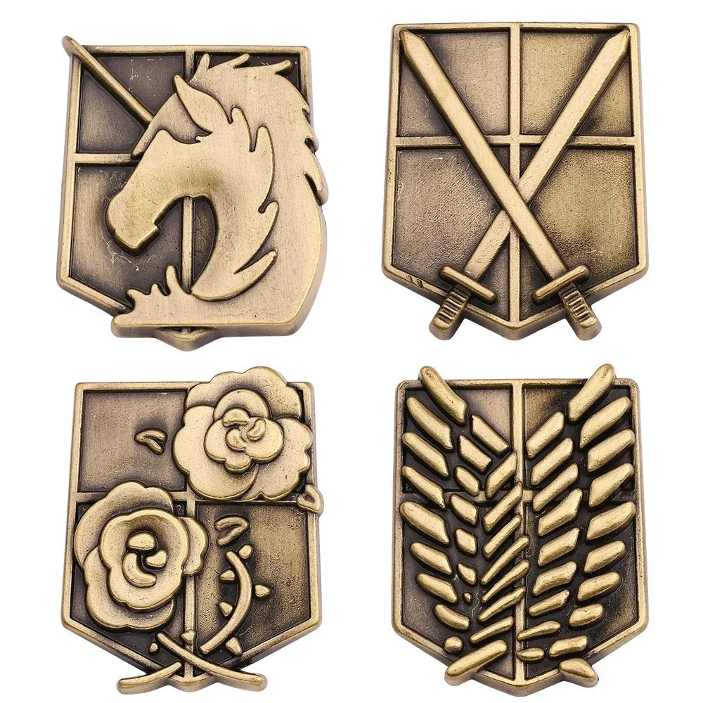 Attack on Titan Enamel Pin Badge - Anime Metal Lapel Pin for Bags, Backpacks & Fan Collectible Gift