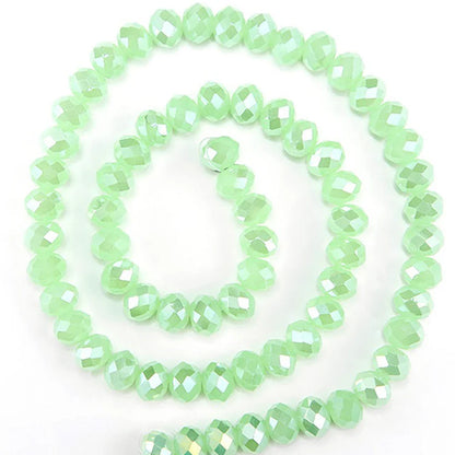 4mm/6mm/8mm Round Crystal Glass Beads – Faceted Spacer Loose Beads for DIY Jewelry Making & Needlework Craft Accessories