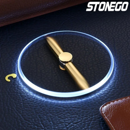 De-Stress with STONEGO Spinner Pen - Gyroscope Decompression Light Ball Pen Shaped Finger Gyro for Relaxing Writing Experience